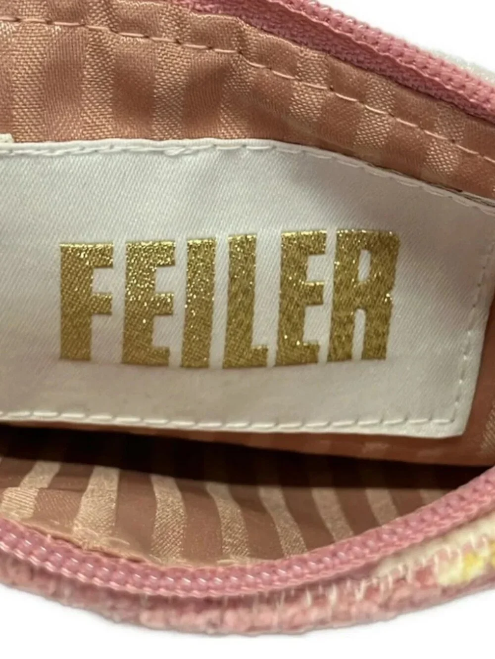 FEILER Pink Orange Multi Pile Pouch